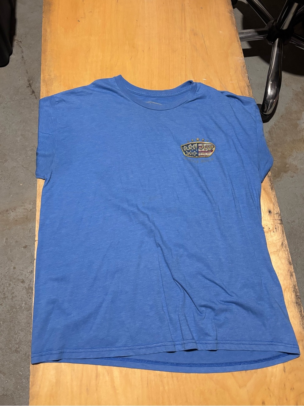 Ron Jon Short Sleeve Tee in Blue with Small Chest Logo